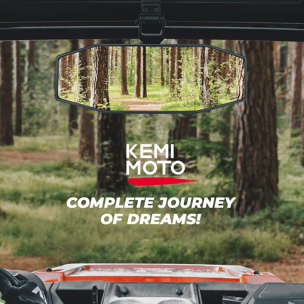 KEMIMOTO Rear View Mirror Tool free Adjustable Compatible with Polaris Ranger 1000 XP 900 500 570 / Crew Rearview Mirrors Accessories Wide View Convex Rear Mirror Replace 2879969