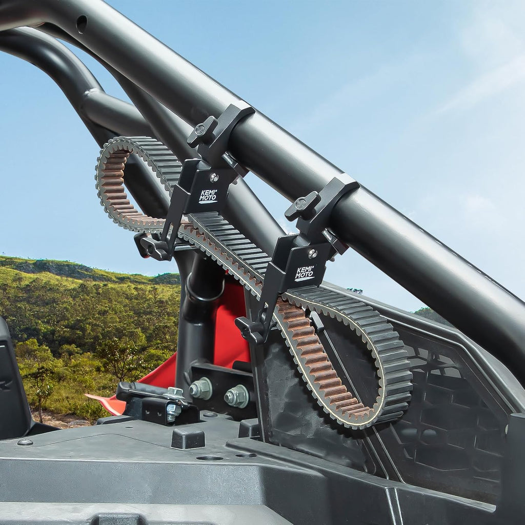 KEMIMOTO UTV Drive Belt Holder, Universal Belt Mount Fit 1.5”-2” Roll Bars Compatible with Polaris RZR Can Am Teryx Mule