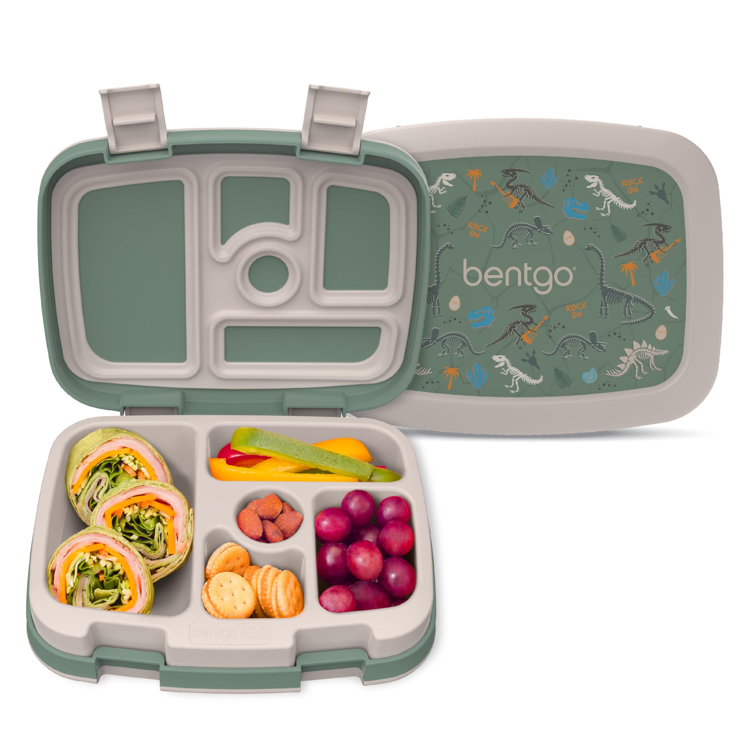 Bentgo Kids Prints Leak-Proof, 5-Compartment Bento-Style Kids Lunch Box - Ideal Portion Sizes for Ages 3-7, Durable, Drop-Proof, Dishwasher Safe, & PFAS & BPA-Free Materials (Unicorn)