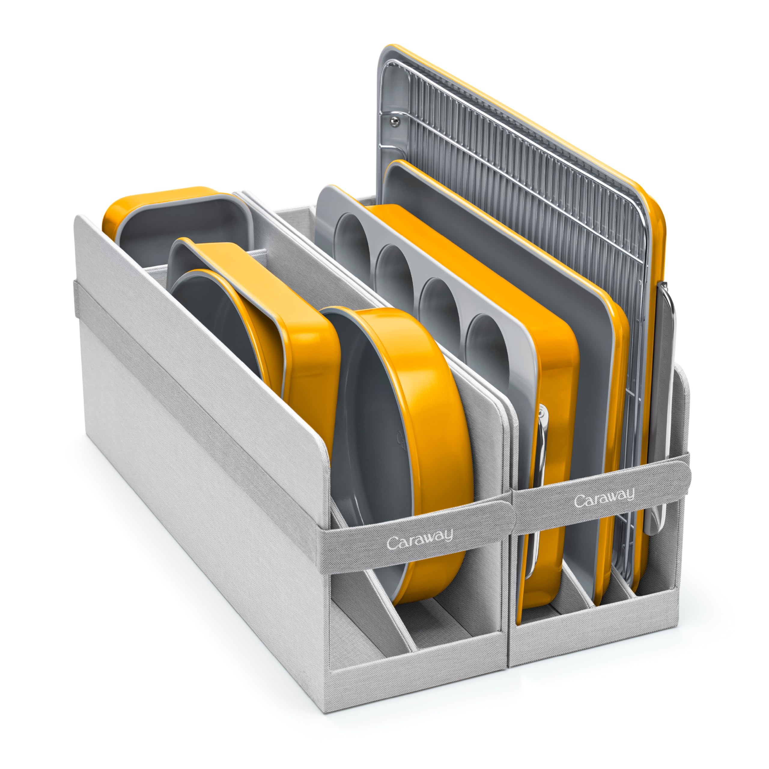 Caraway Nonstick Ceramic Bakeware Set (11 Pieces) - Baking Sheets, Assorted Baking Pans, Cooling Rack, & Storage - Aluminized Steel Body - Non Toxic, PTFE & PFOA Free - Cream