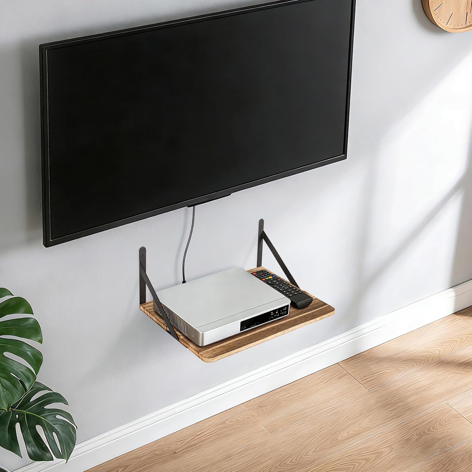 RedCall Projector Mount Shelf,Wall Mount Floating Shelf for Router/Modem Cable Box,16.57" x 11"(L*W)
