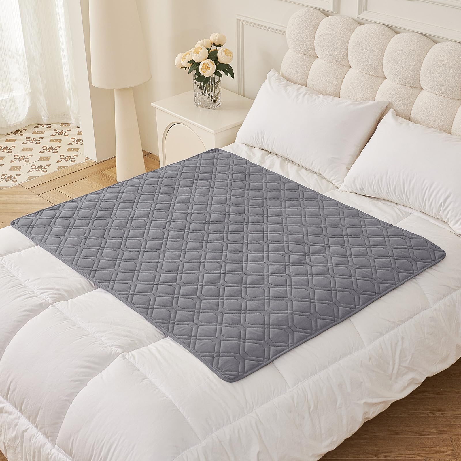 Smiry Waterproof Couch Covers for Dogs Washable, Reversible Pet Couch Covers for 3 Cushion Sofa Pet Friendly, Soft Sofa Furniture Protector for Dogs Cat Kids, Checkered (30"x70", Grey/Dark Grey)