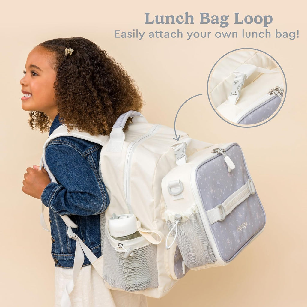 Bentgo® Kids 14” Backpack Set With Kids Prints Lunch Box (Starry Sprinkle)
