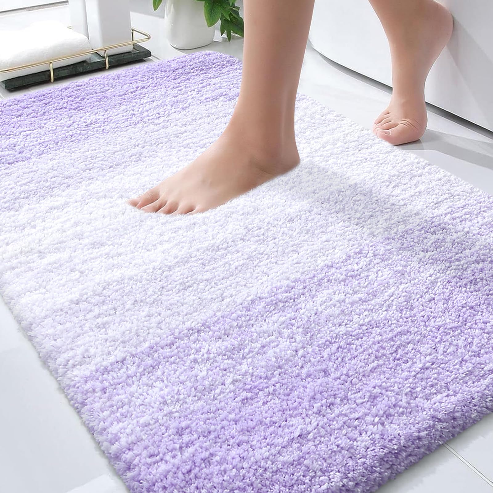 OLANLY Bathroom Rugs Mat 30x20, Extra Soft Absorbent Microfiber Bath Rugs, Rubber Backing, Quick Dry, Machine Washable Bath Mats for Bathroom Floor, Tub and Shower, Home Decor Accessories, Grey