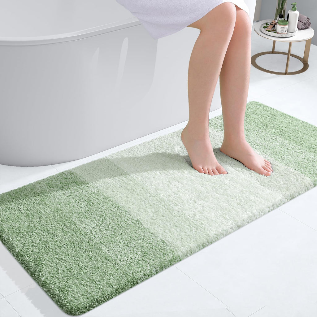 OLANLY Bathroom Rugs Mat 30x20, Extra Soft Absorbent Microfiber Bath Rugs, Rubber Backing, Quick Dry, Machine Washable Bath Mats for Bathroom Floor, Tub and Shower, Home Decor Accessories, Grey