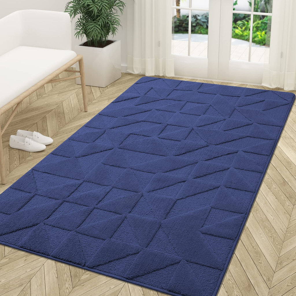 OLANLY Door Mats Indoor, Non-Slip, Absorbent, Dirt Resist, Entrance Washable Mat, Low-Profile Inside Entry Doormat for Entryway (32x20 inches, Grey)