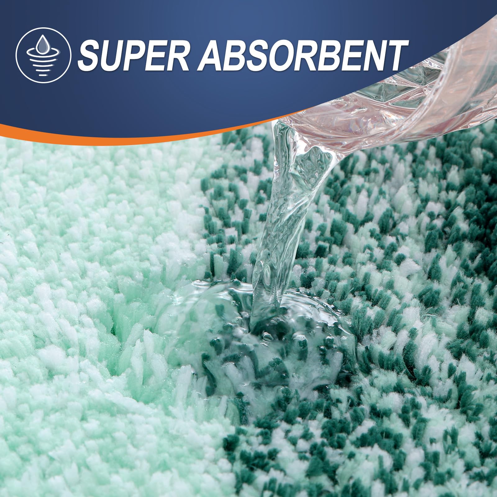 OLANLY Bathroom Rugs Sets 3 Piece, Soft Absorbent Microfiber Bath Mats and U-Shaped Contour Toilet Rug, Machine Wash Dry, Plush Shaggy Bath Mat Set for Bathroom (30"x20"+24"x16"+24"x20", Grey)