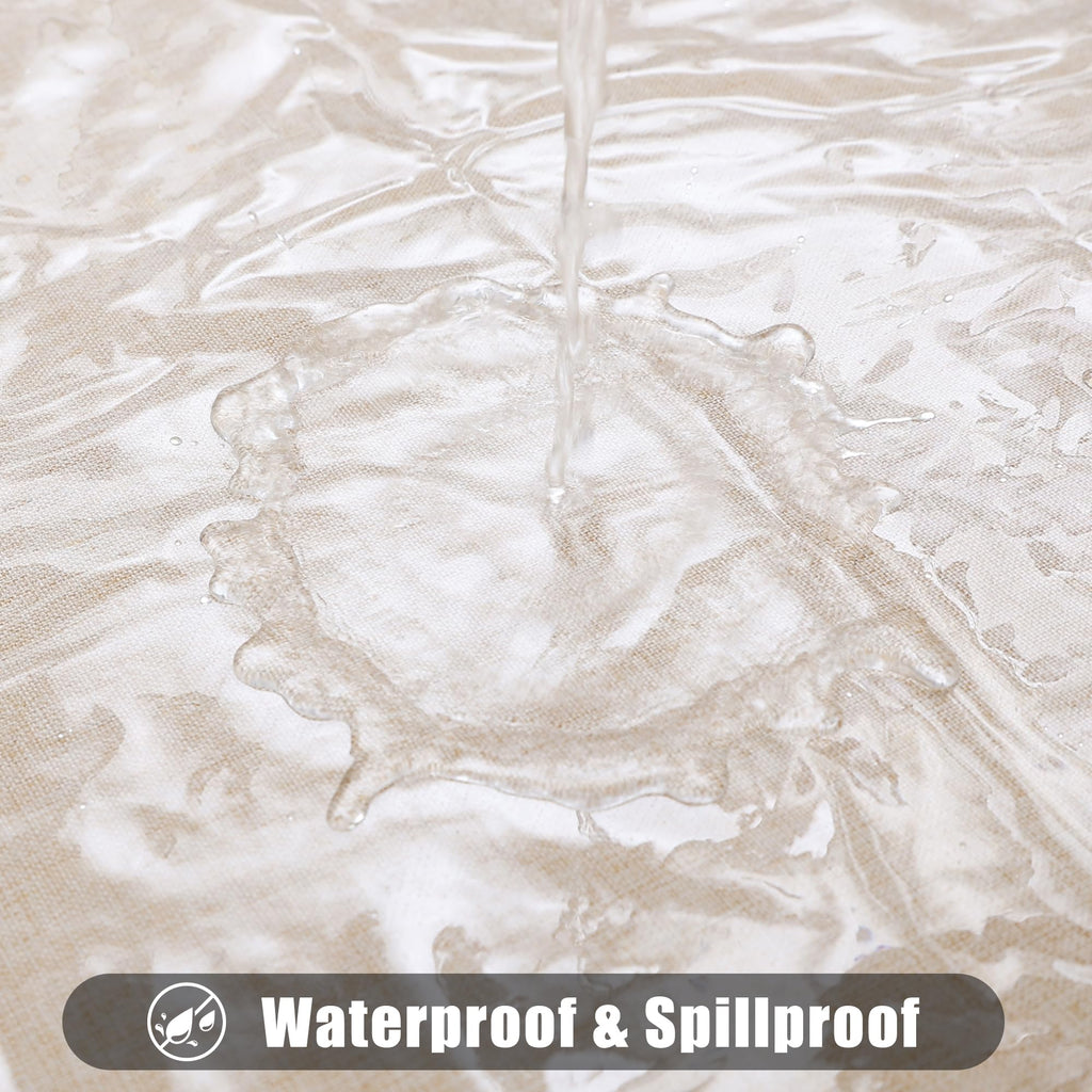 Smiry Rectangle Table Cloth 60x84 Inch, Waterproof Wipeable Vinyl Tablecloths Protector, Oil Spill Proof Plastic Table Cover for Dining, Picnic, Camping, Outdoor, Clear
