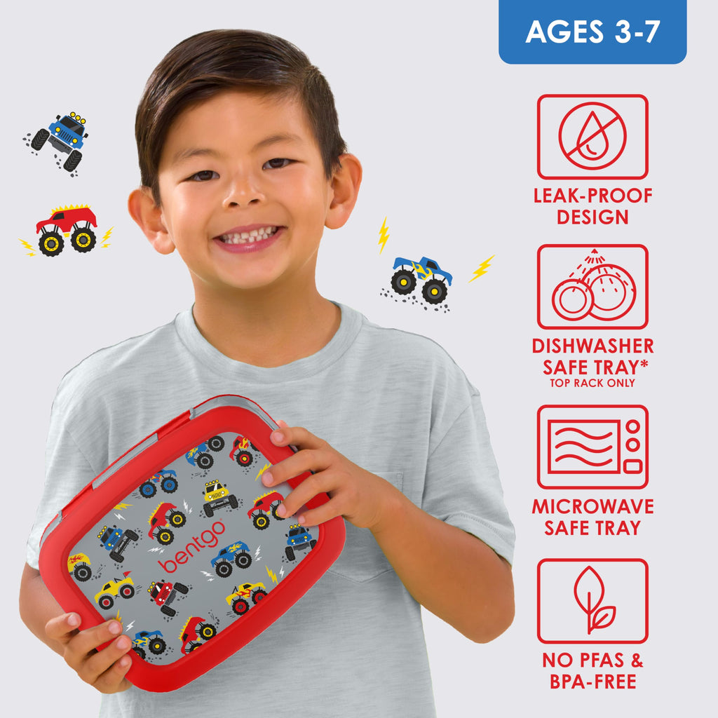 Bentgo Kids Prints Leak-Proof, 5-Compartment Bento-Style Kids Lunch Box - Ideal Portion Sizes for Ages 3-7, Durable, Drop-Proof, Dishwasher Safe, & PFAS & BPA-Free Materials (Unicorn)