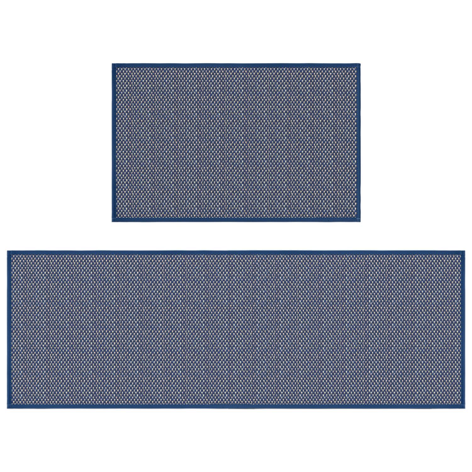 Artoid Mode Washable Non Slip Kitchen Rugs and Mats Set of 2, Rubber Backing Absorbent Kitchen Mats for Floor Front of Sink - 17x29 and 17x47 Inch