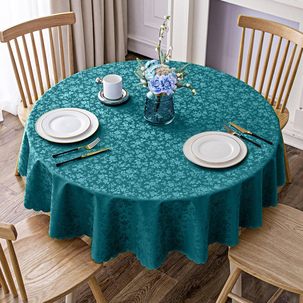 Smiry Rectangle Table Cloth, Waterproof Heavy Duty Vinyl Tablecloths, Wipeable Washable Table Cover for Kitchen and Dining Room (Beige, 60" X 84")