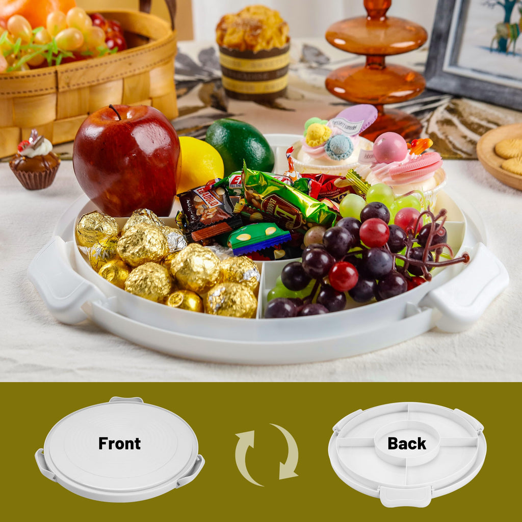 Green Cake Containers with Lids Round Plastic Cupcake Holders 4-in-1 Multipurpose Cake Carrier Holder for 11 Inch Cake Pies Cupcake Eggs Fruit or Snack Transport