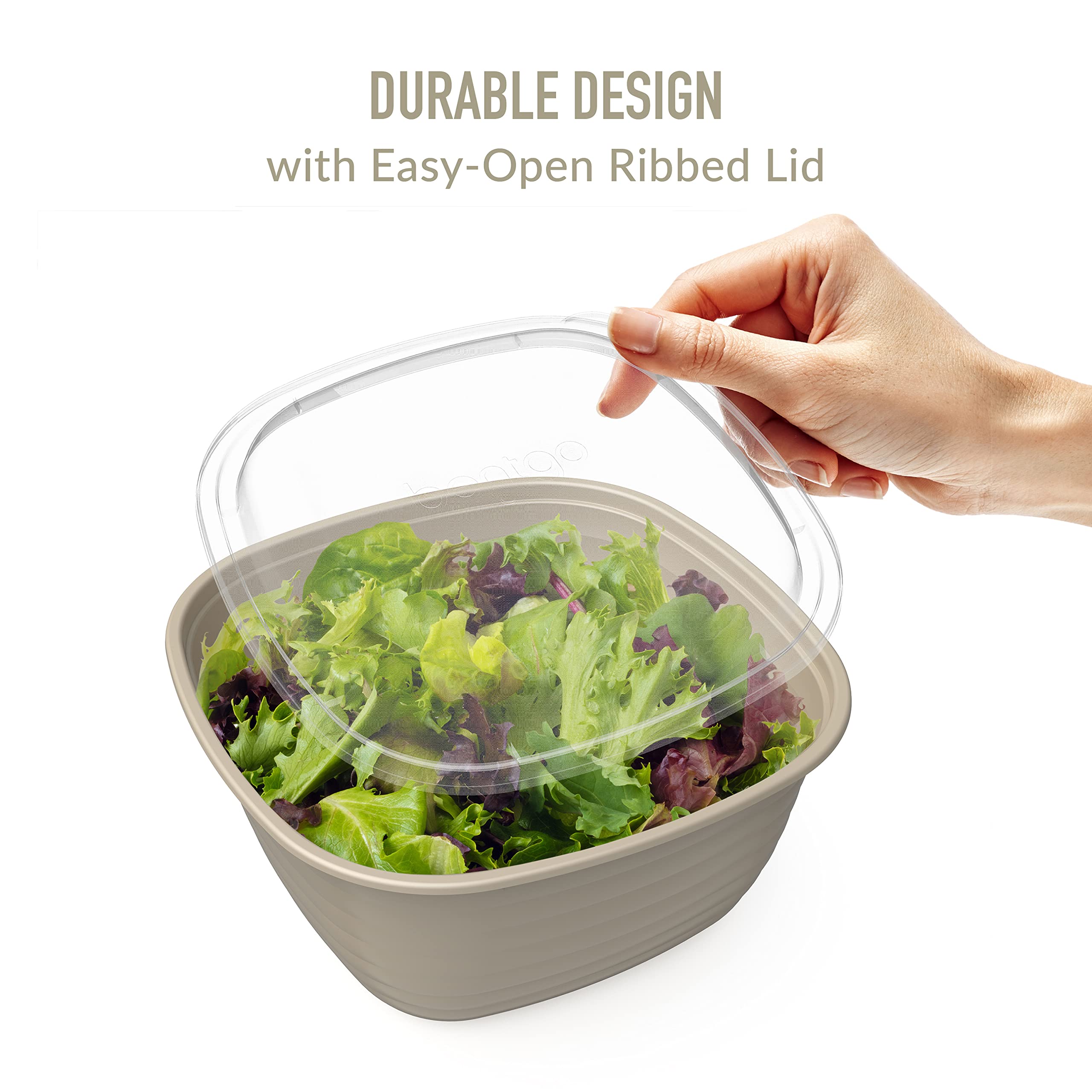 Bentgo Prep - 1-Compartment Bowls with Custom Fit Lids - Reusable, Microwaveable, Durable, PFAS & BPA-Free, Freezer and Dishwasher Safe Meal Prep Food Storage - 10 Bowls & 10 Lids (Graphite)