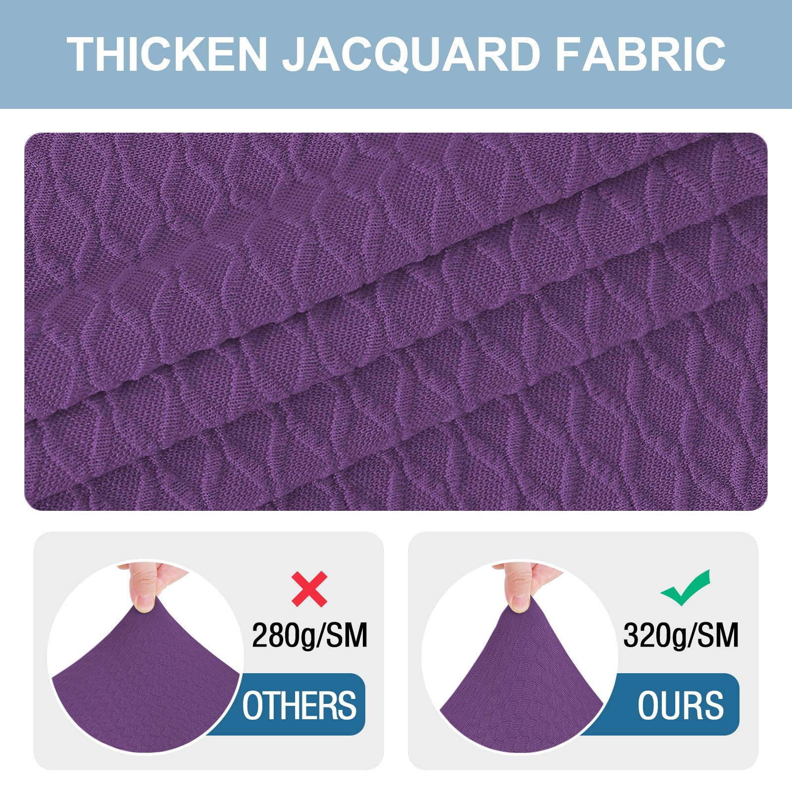 Smiry Stretch Jacquard Seat Covers for Dining Room Chairs Set of 6, Removable Washable Chair Seat Protector Slipcovers, No Rear Covers, Beige