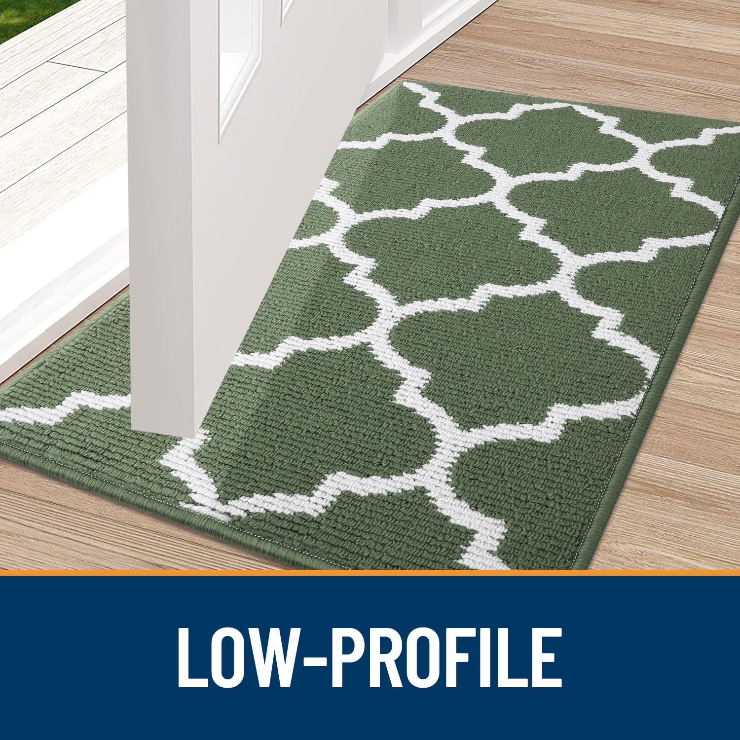 OLANLY Indoor Door Mat, 32x20, Non-Slip Absorbent Resist Dirt Entrance Mat, Washable Low-Profile Inside Floor Doormats for Entryway, Grey
