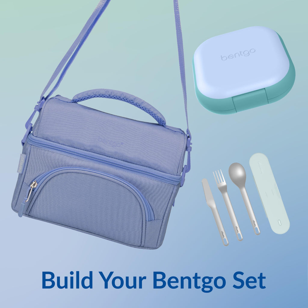 Bentgo Chill Mini Leak-Proof Lunch Box – Built-In Ice Pack Keeps Food Cold, 2.7-Cup Capacity for Snacks or a Sandwich, 3 or 4 Compartments, PFAS & BPA-Free, Ideal for Adults & Kids 3+ (Lilac Mist)