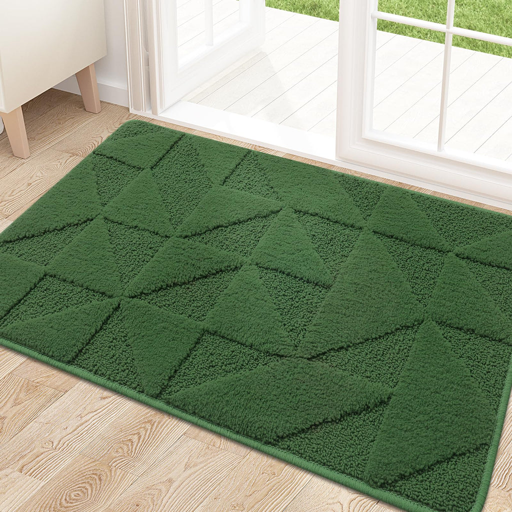 OLANLY Door Mats Indoor, Non-Slip, Absorbent, Dirt Resist, Entrance Washable Mat, Low-Profile Inside Entry Doormat for Entryway (32x20 inches, Grey)
