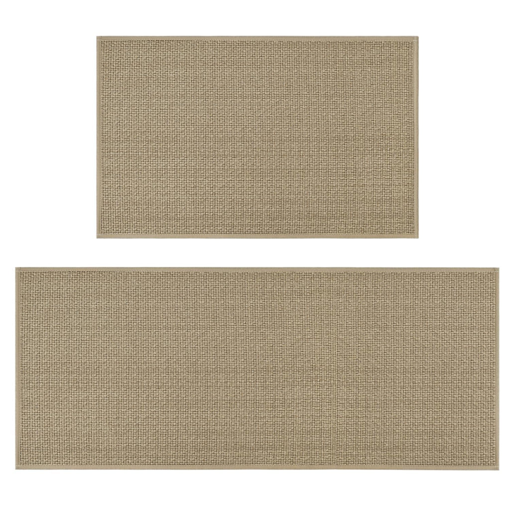 Artoid Mode Washable Non Slip Kitchen Rugs and Mats Set of 2, Rubber Backing Absorbent Kitchen Mats for Floor Front of Sink - 17x29 and 17x47 Inch