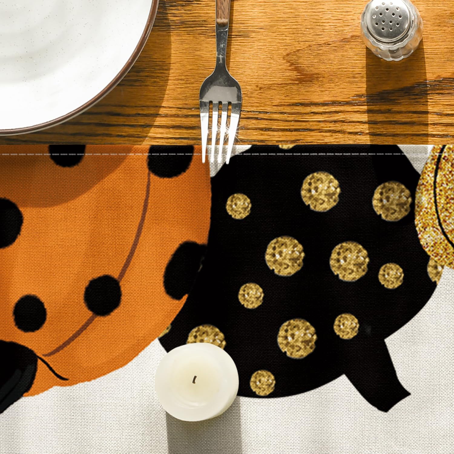 Artoid Mode Halloween Jack-O-Lantern Pumpkin Table Runner, Holiday Kitchen Dining Table Decoration for Indoor Outdoor Home Party Decor 13 x 72 Inch