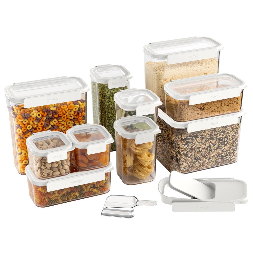 Bentgo Pantry - 3-Piece All Purpose Scoop Set, 1/2 Cup (4 oz) Spoon, Clear & Lightweight, Ideal for Scooping Flour, Sugar, Coffee, Candy, & More for Kitchen and Pantry Containers (Clear)