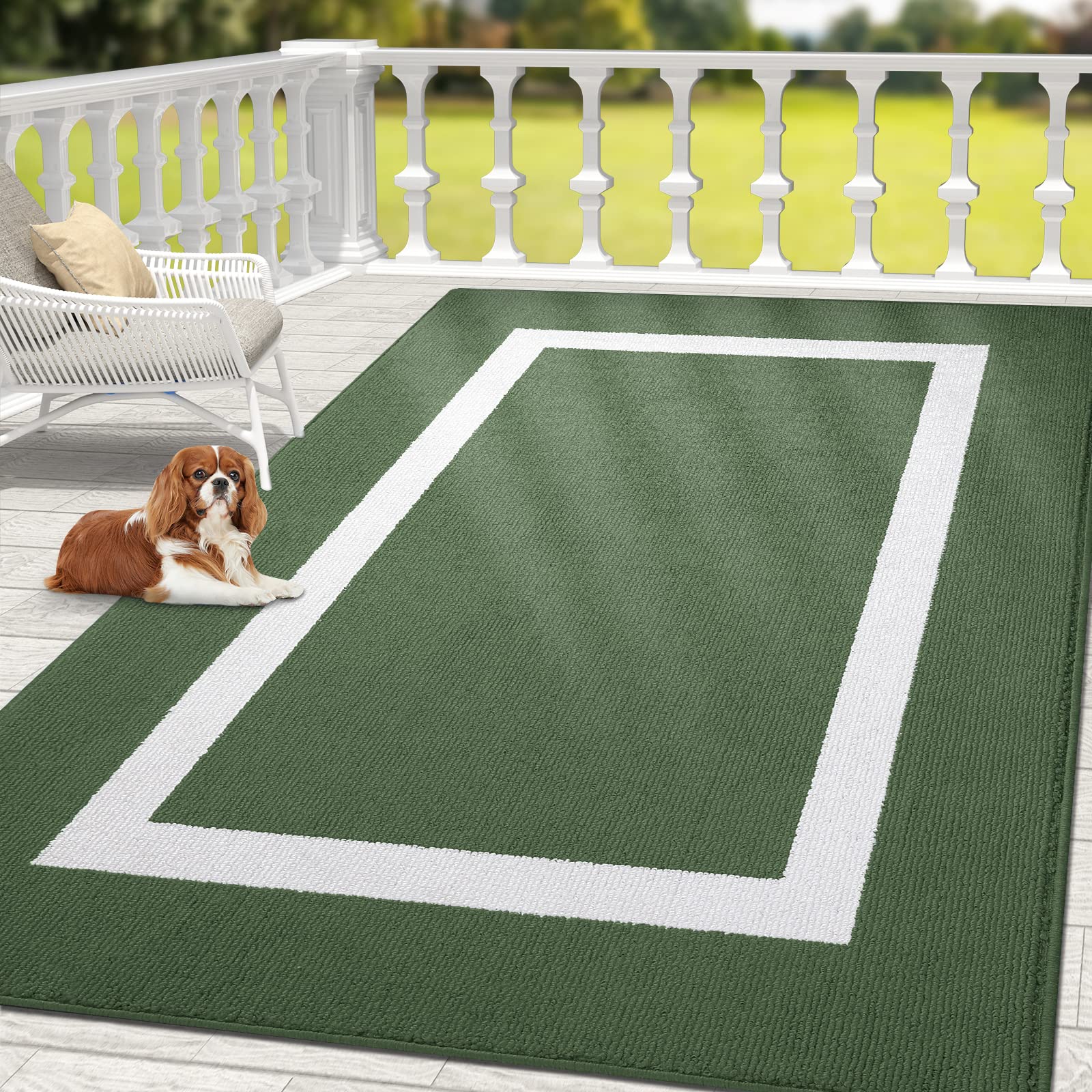 OLANLY Indoor Door Mat, 32x20, Non-Slip Absorbent Resist Dirt Entrance Mat, Washable Low-Profile Inside Entry Doormats for Entryway, Grey