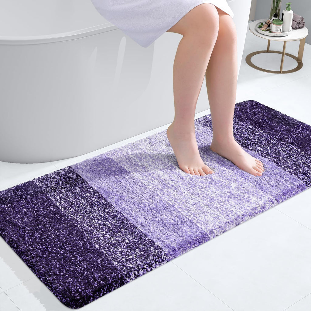 OLANLY Bathroom Rugs Mat 30x20, Extra Soft Absorbent Microfiber Bath Rugs, Rubber Backing, Quick Dry, Machine Washable Bath Mats for Bathroom Floor, Tub and Shower, Home Decor Accessories, Grey