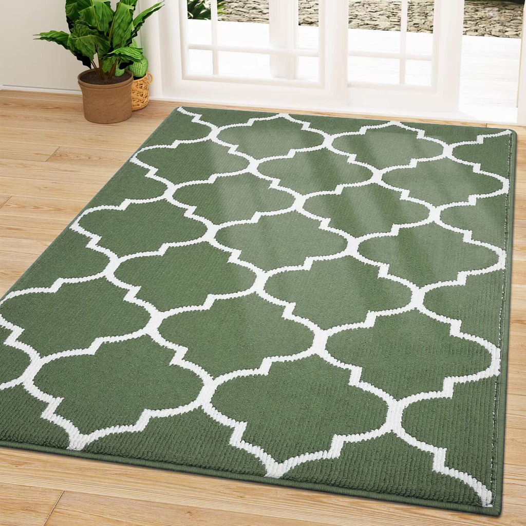 OLANLY Indoor Door Mat, 32x20, Non-Slip Absorbent Resist Dirt Entrance Mat, Washable Low-Profile Inside Floor Doormats for Entryway, Grey