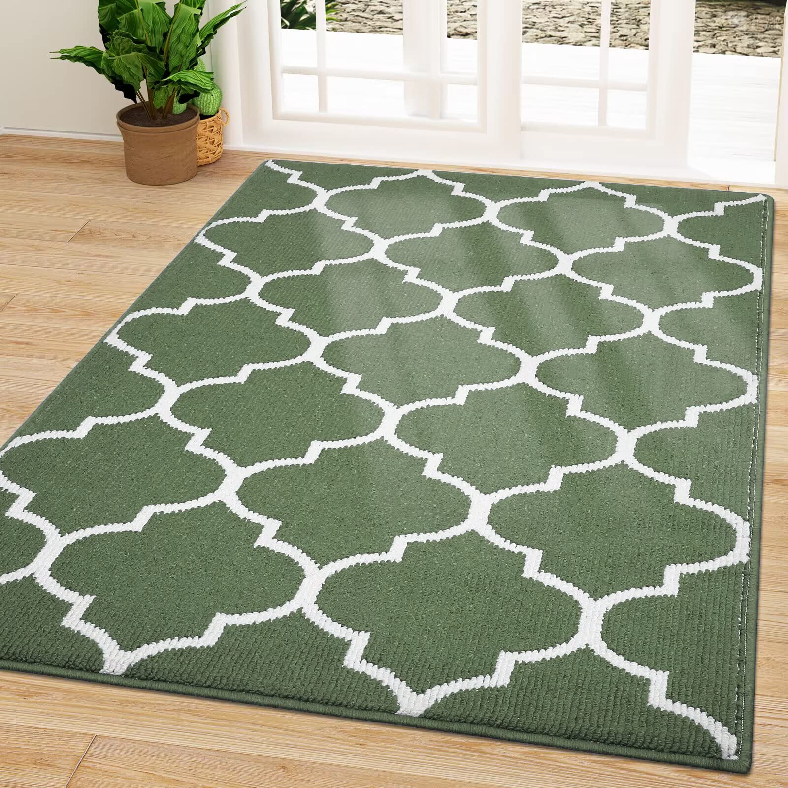 OLANLY Indoor Door Mat, 32x20, Non-Slip Absorbent Resist Dirt Entrance Mat, Washable Low-Profile Inside Floor Doormats for Entryway, Grey