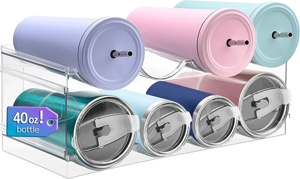 Homecor Large Silverware Drawer Organizer+ 2 Pack Water Bottle Organizer for 40 oz