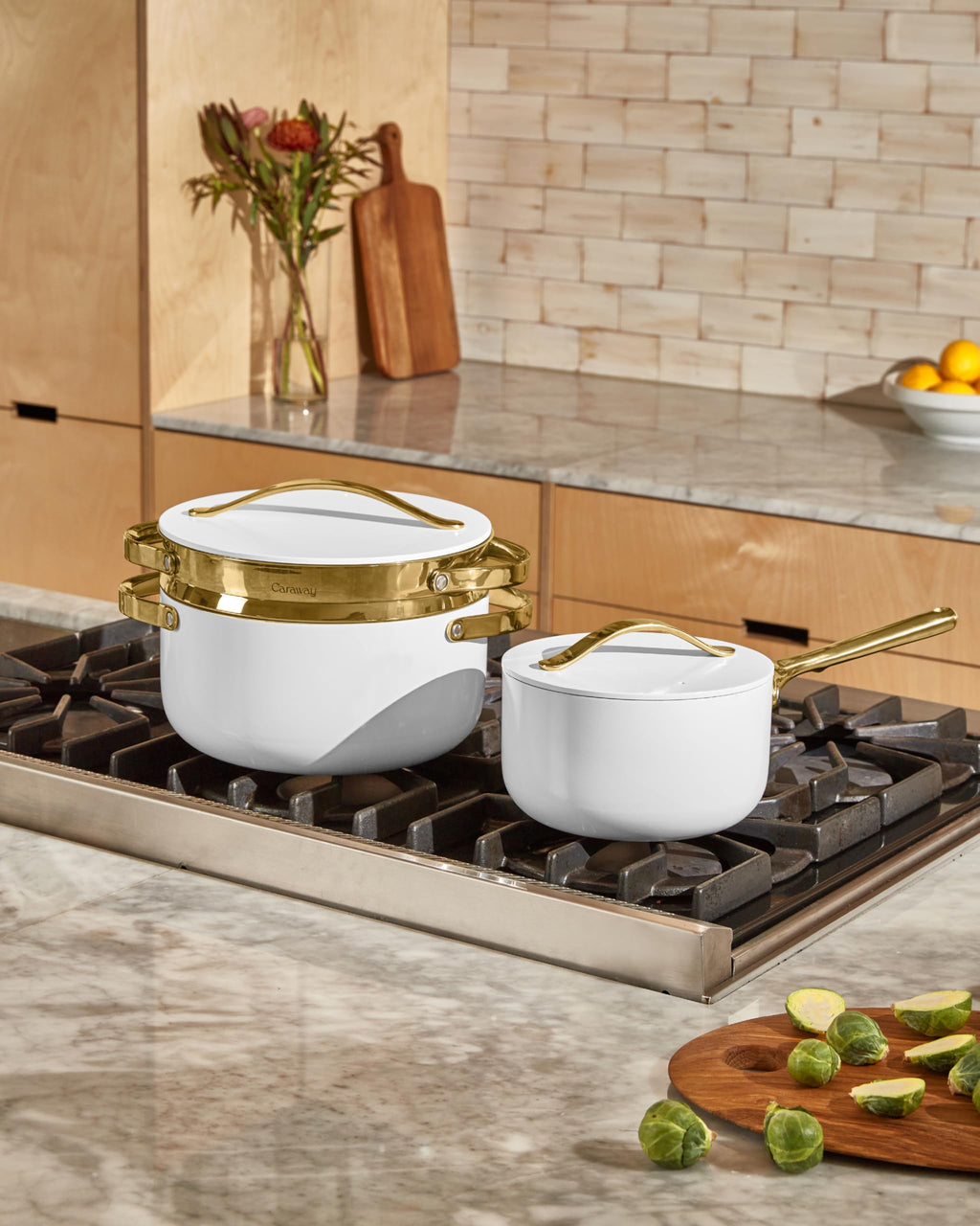 Caraway Steamer - Stainless Steel Steamer with Handles - Non Stick, Non Toxic Coating - Steam Veggies, Seafood, and More - Compatible With Our Dutch Oven or Sauce Pan - Small