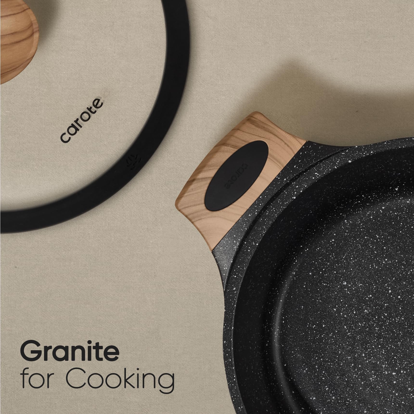 CAROTE 26PCS Pots and Pans Set Non Stick, Cookware Set Pots and Pans Induction Cook Ware, Nonstick Kitchen Cooking, PFOA Free