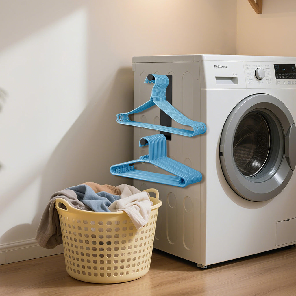 RedCall Magnetic Hanger Organizer for Washing Machine,Strong Magnet Hanger Storage Rack for Laundry Room Organization,Stacker Holder (White)