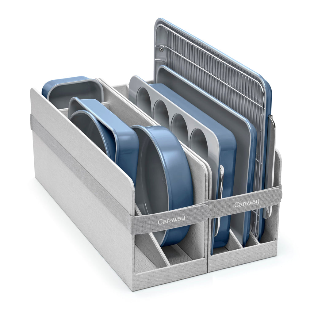 Caraway Nonstick Ceramic Bakeware Set (11 Pieces) - Baking Sheets, Assorted Baking Pans, Cooling Rack, & Storage - Aluminized Steel Body - Non Toxic, PTFE & PFOA Free - Cream