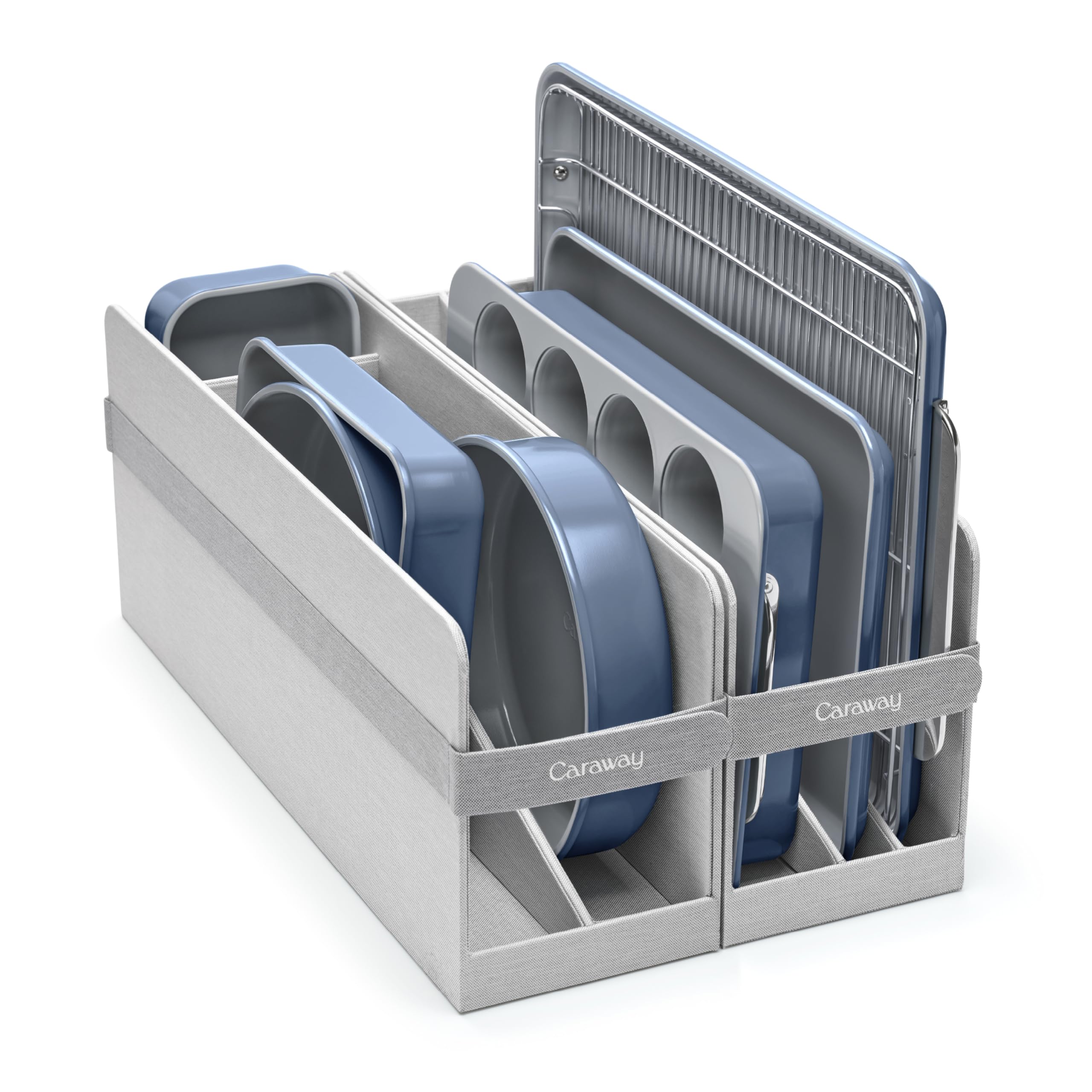 Caraway Nonstick Ceramic Bakeware Set (11 Pieces) - Baking Sheets, Assorted Baking Pans, Cooling Rack, & Storage - Aluminized Steel Body - Non Toxic, PTFE & PFOA Free - Cream