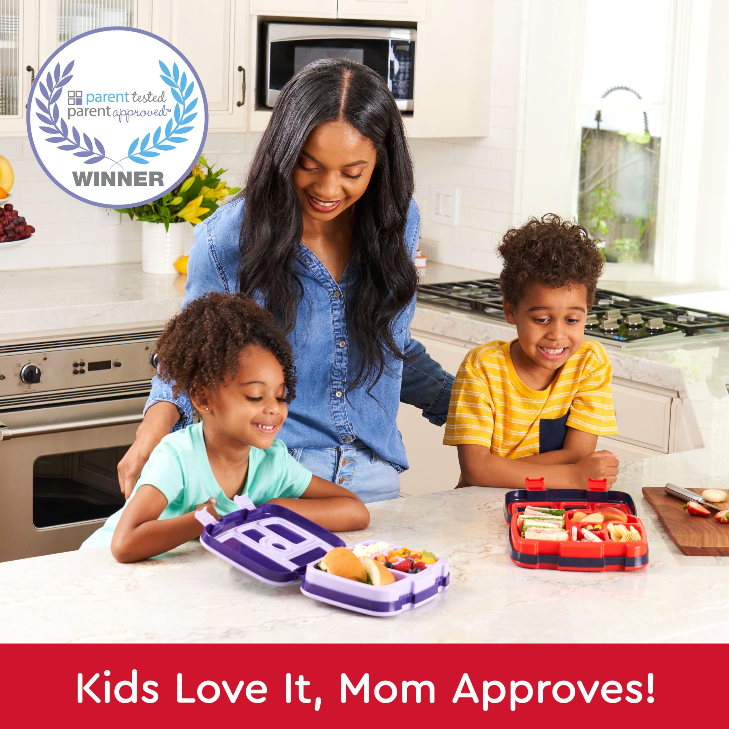 Bentgo Kids Prints Leak-Proof, 5-Compartment Bento-Style Kids Lunch Box - Ideal Portion Sizes for Ages 3-7, Durable, Drop-Proof, Dishwasher Safe, & PFAS & BPA-Free Materials (Unicorn)