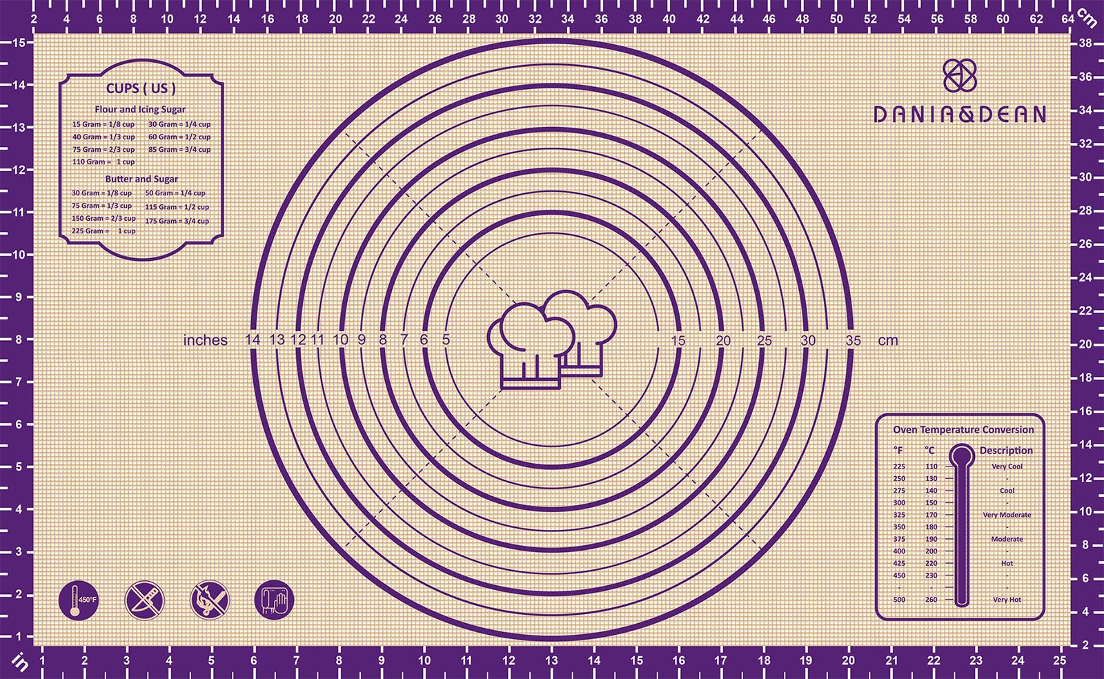 26x16 Inch Extra Thick Silicone Baking Mat with Measurements, Non-slip and Reusable - For Cookies, Bread, Pastry