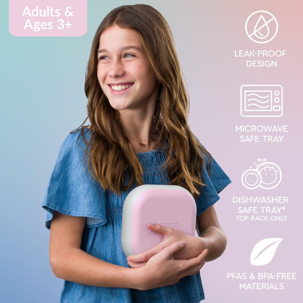 Bentgo Chill Mini Leak-Proof Lunch Box – Built-In Ice Pack Keeps Food Cold, 2.7-Cup Capacity for Snacks or a Sandwich, 3 or 4 Compartments, PFAS & BPA-Free, Ideal for Adults & Kids 3+ (Lilac Mist)