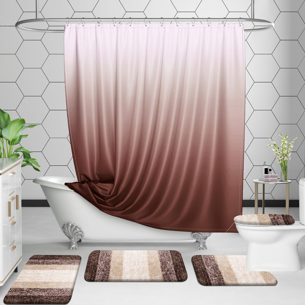 OLANLY Bathroom Rugs Sets 3 Piece, Soft Absorbent Microfiber Bath Mats and U-Shaped Contour Toilet Rug, Machine Wash Dry, Plush Shaggy Bath Mat Set for Bathroom (30"x20"+24"x16"+24"x20", Grey)