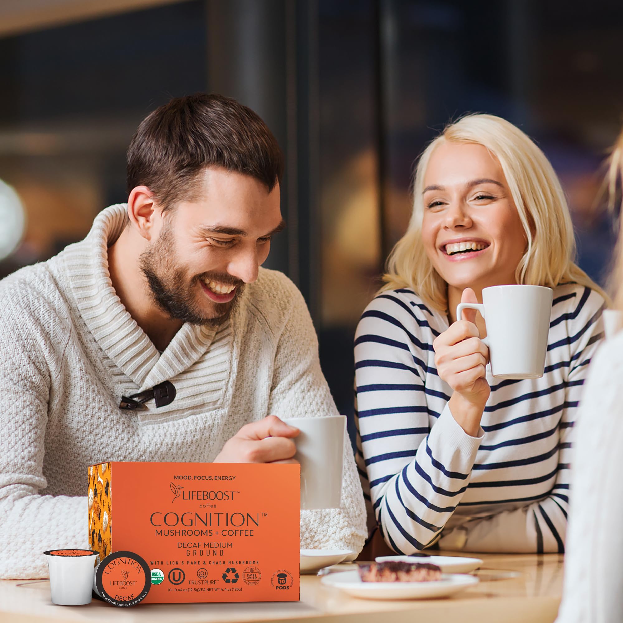 Lifeboost Medium Roast Low Acid Coffee K Cups - Single Origin Mold Free Non-GMO Organic Coffee Pods - Compatible with Keurig & Keurig 2 Machines - 10 Count