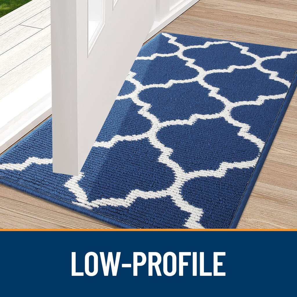 OLANLY Indoor Door Mat, 32x20, Non-Slip Absorbent Resist Dirt Entrance Mat, Washable Low-Profile Inside Floor Doormats for Entryway, Grey