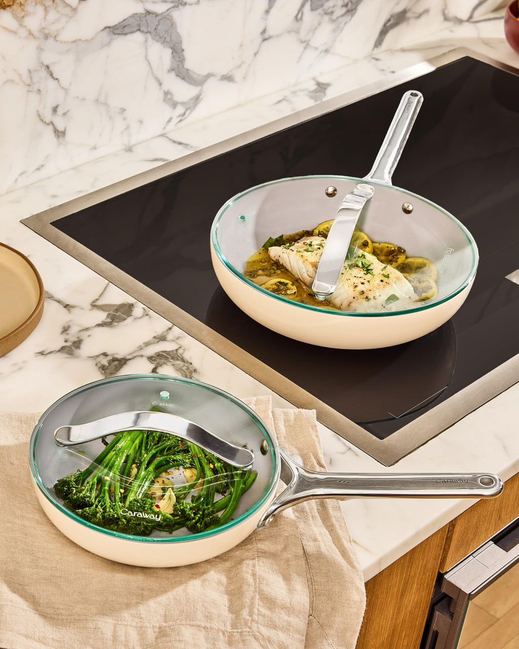 Caraway 10.5" Glass Lid for Pots and Pans - Made With Tempered Glass - Sized to Fit Caraway Ceramic-Coated & Stainless Steel Cookware