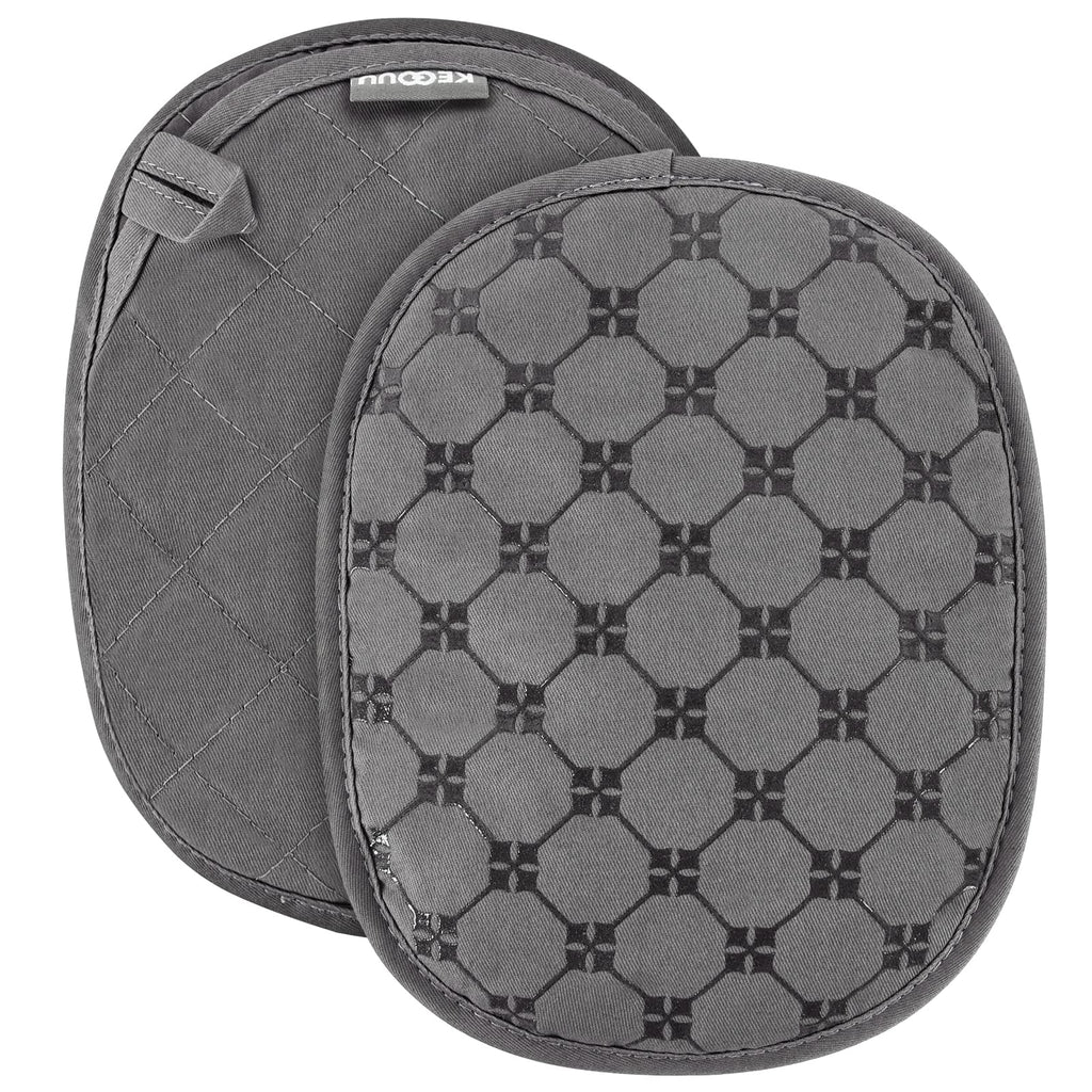 KEGOUU Pot Holders 2pcs Sets,Oven Hot Pads Featuring Silicone Non-Slip Coating,Heat Resistant Potholders for Kitchen Bakeware Cooking