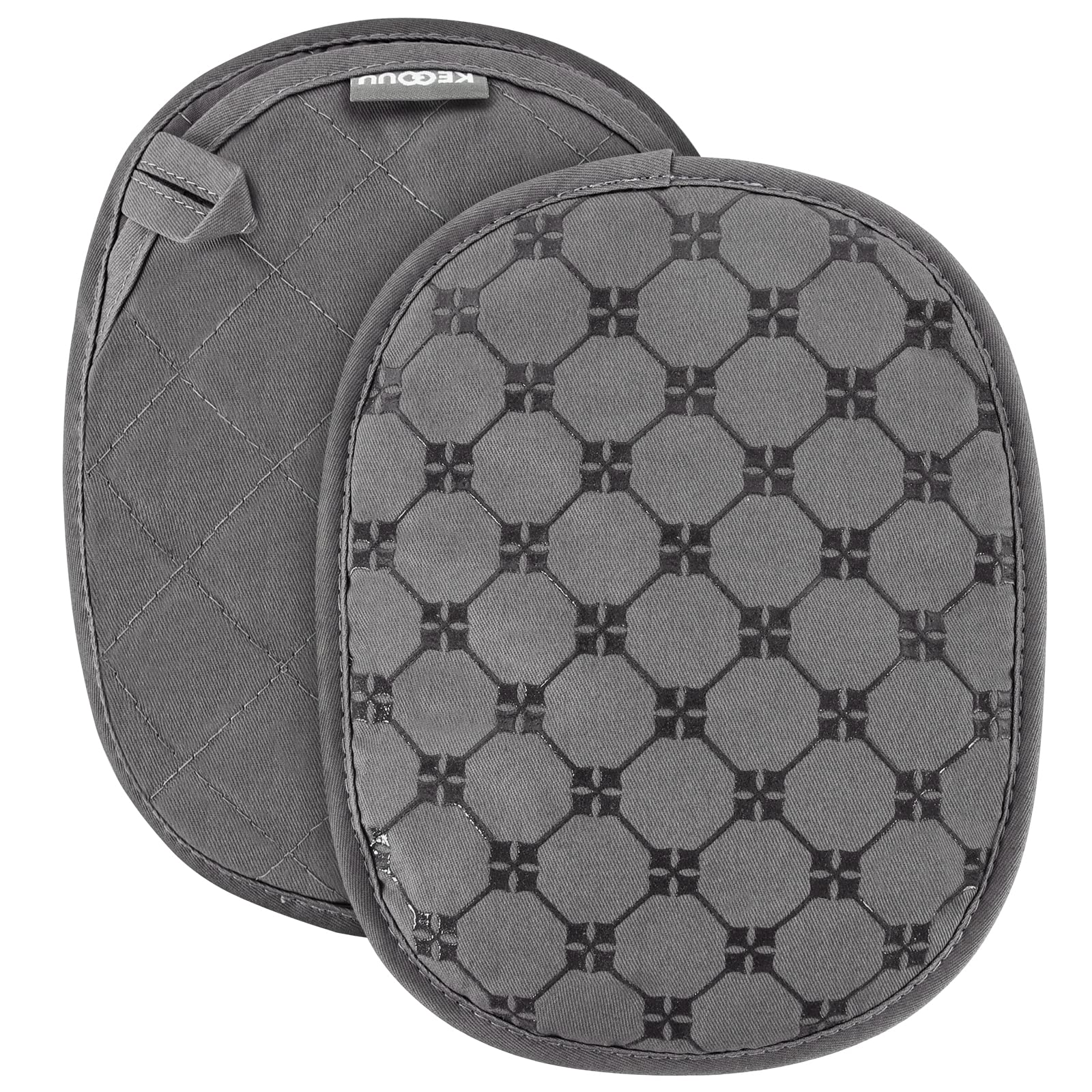 KEGOUU Pot Holders 2pcs Sets,Oven Hot Pads Featuring Silicone Non-Slip Coating,Heat Resistant Potholders for Kitchen Bakeware Cooking