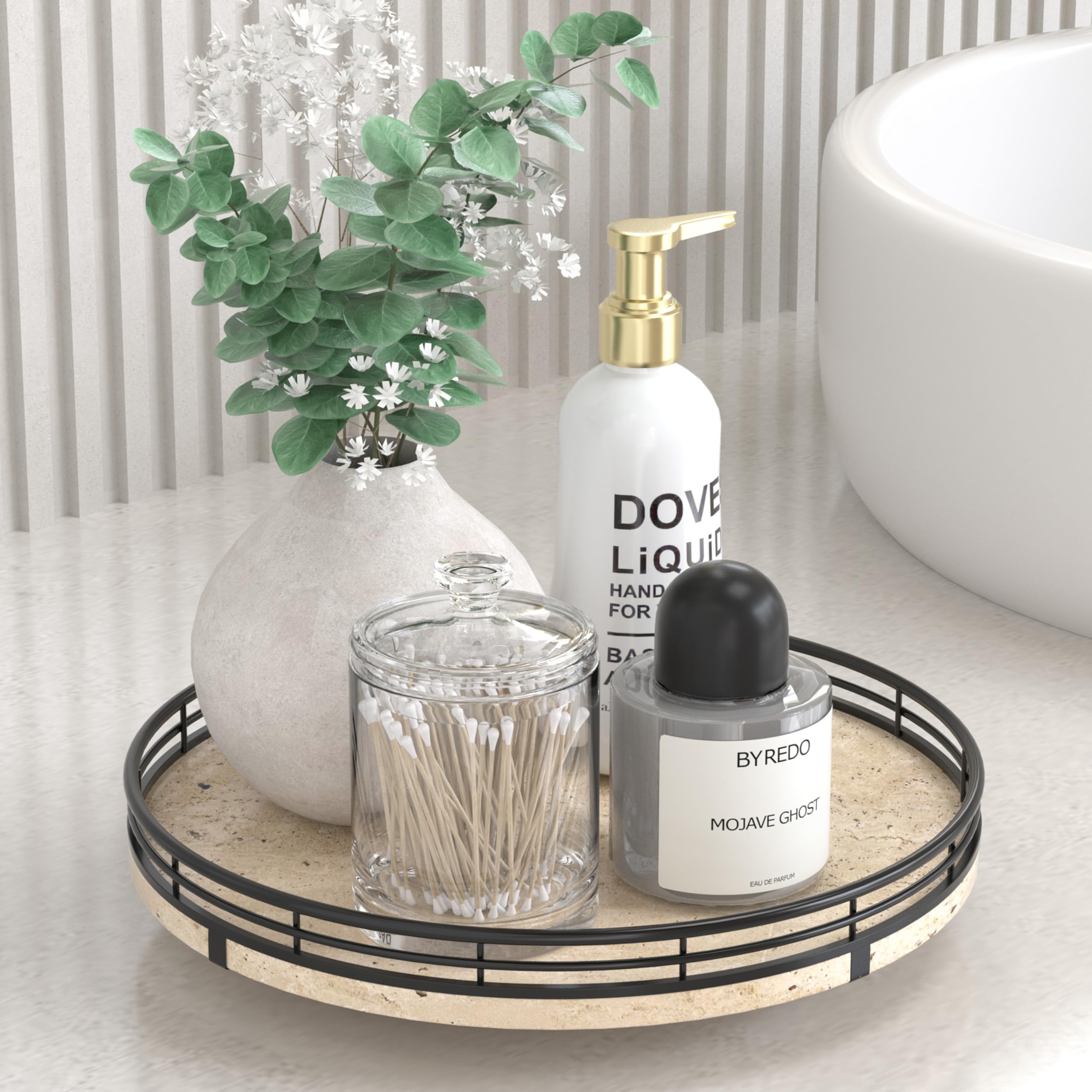 Farmhouse Oak 9" Lazy Susan Turntable Organizer for Cabinet, Round Wooden Lazy Susan Organization and Storage for Dining Table, Pantry, Kitchen, Countertop, Cupboard,Home Decor, Walnut Wood