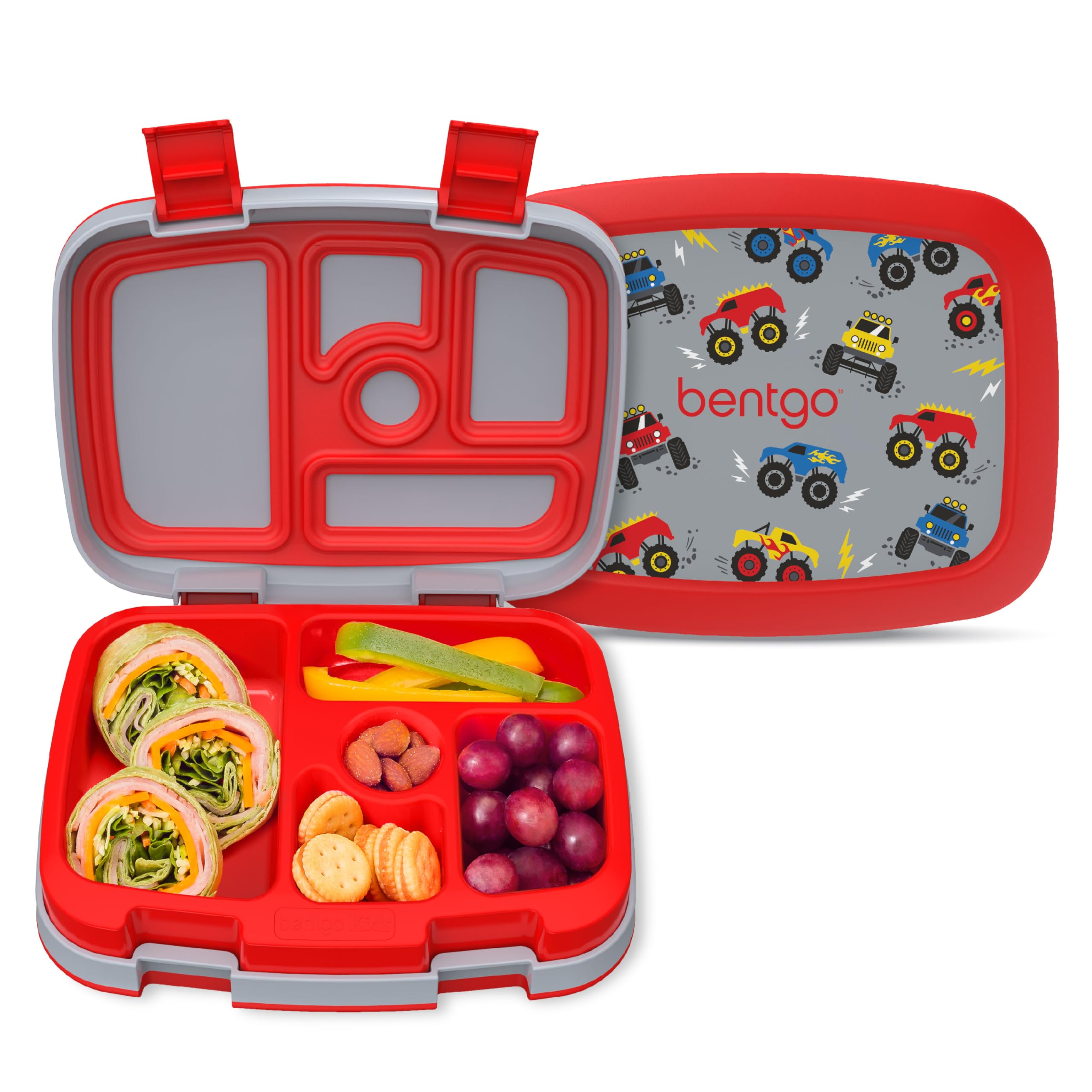 Bentgo Kids Prints Leak-Proof, 5-Compartment Bento-Style Kids Lunch Box - Ideal Portion Sizes for Ages 3-7, Durable, Drop-Proof, Dishwasher Safe, & PFAS & BPA-Free Materials (Unicorn)