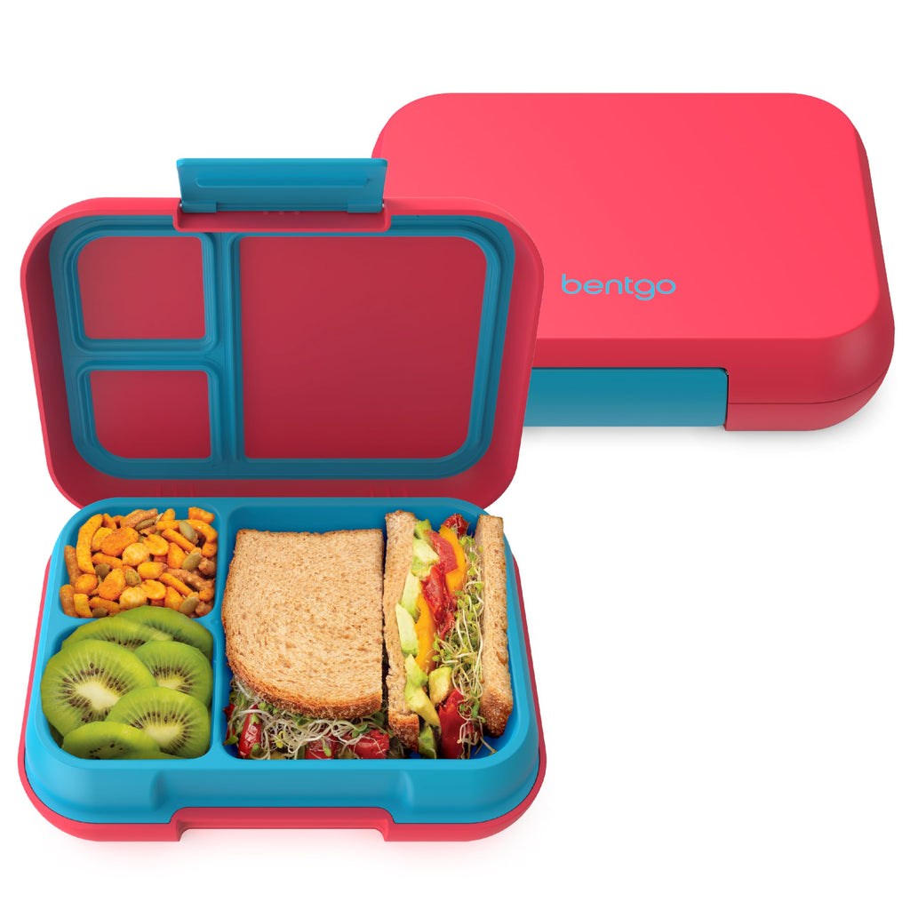 Bentgo Pop - Leak-Proof Lunch Box & Removable Divider for Ages 8+ & Teens - Lunch Container Holds 5 Cups of Food; 3-4 Compartments; Microwave/Dishwasher Safe; 2 Year Warranty (Navy Blue/Chartreuse)