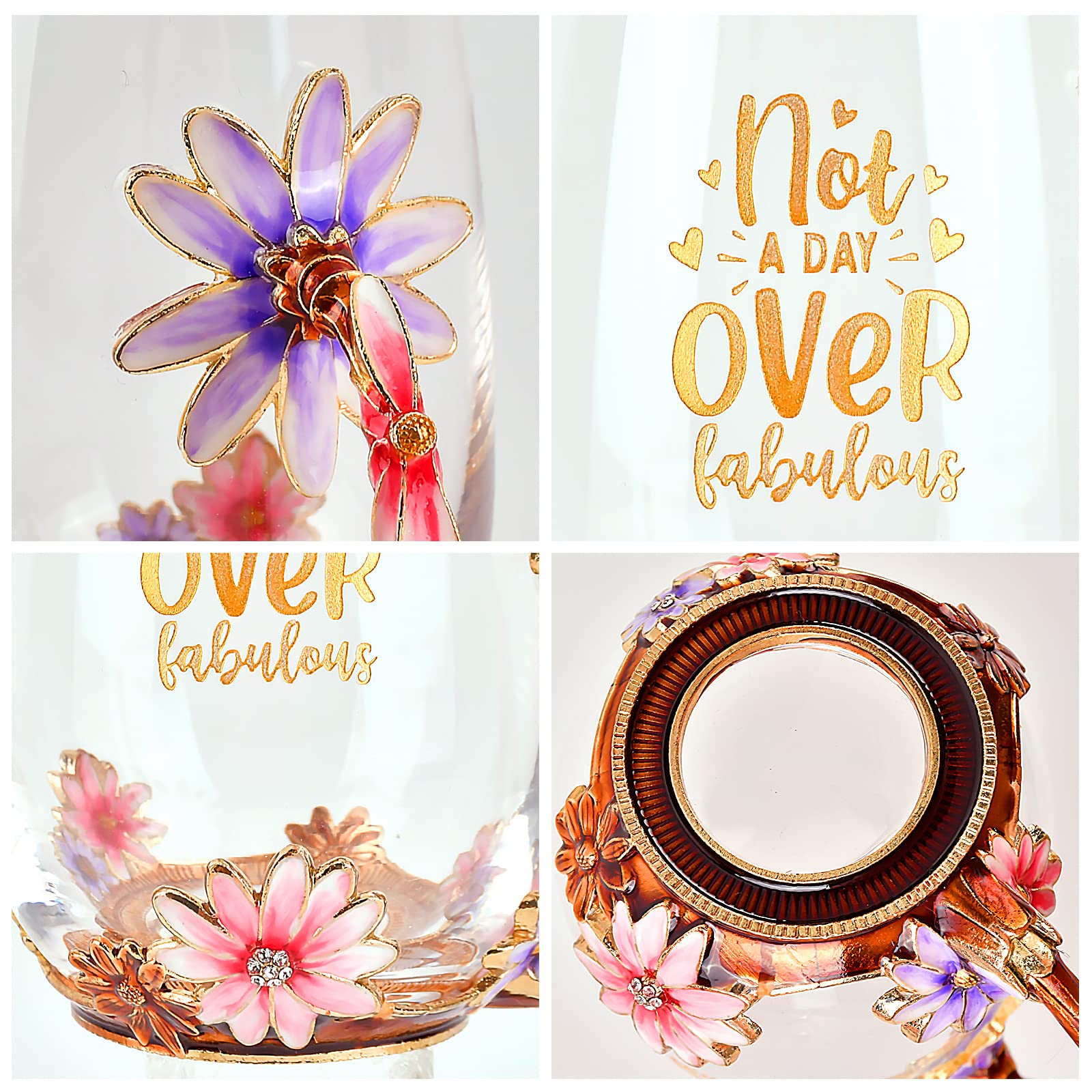 OEAGO Gifts for Mom Women Mothers Day Valentines Day Gifts Glass Coffee Enamels Mug Best Birthday Valentine's for Her Girlfriend Wife from Daughter Son Tea Cup Christmas Stocking Stuffers