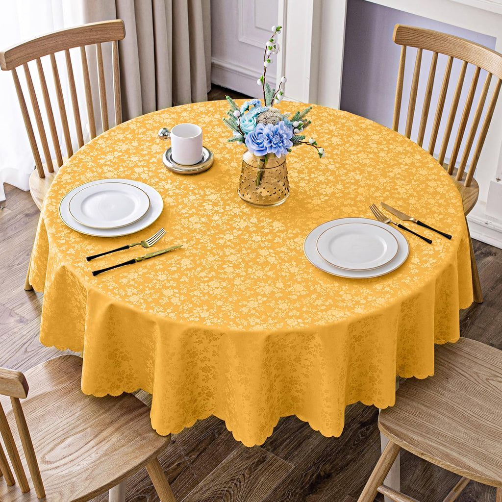Smiry Rectangle Table Cloth, Waterproof Heavy Duty Vinyl Tablecloths, Wipeable Washable Table Cover for Kitchen and Dining Room (Beige, 60" X 84")