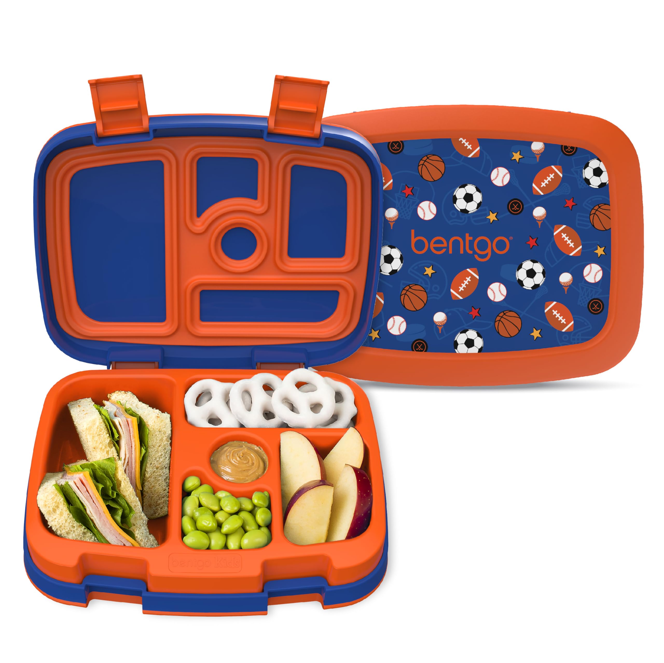 Bentgo Kids Prints Leak-Proof, 5-Compartment Bento-Style Kids Lunch Box - Ideal Portion Sizes for Ages 3-7, Durable, Drop-Proof, Dishwasher Safe, & PFAS & BPA-Free Materials (Unicorn)