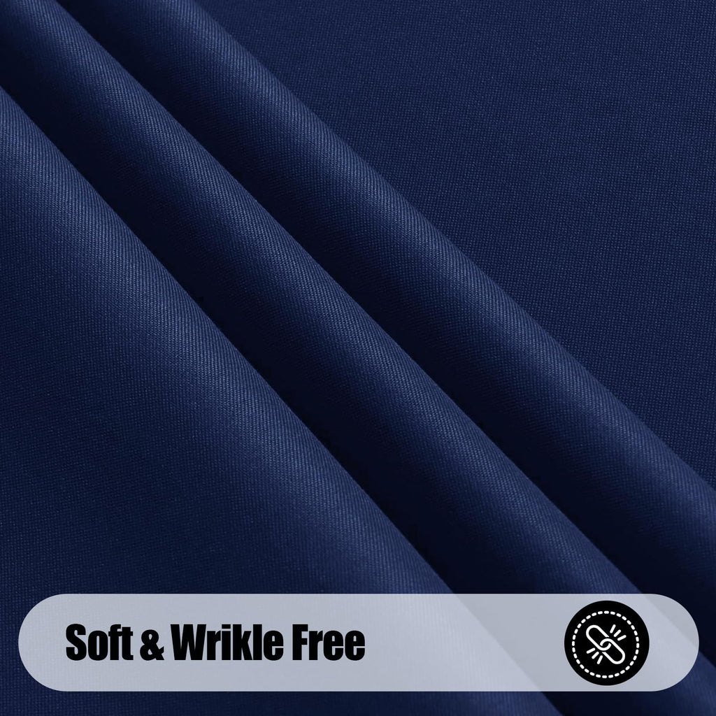 Smiry Rectangle Table Cloth, Waterproof Anti-Scratch Polyester Tablecloth, Decorative Washable Fabric Table Cover for Dining, Buffet, Parties and Outdoor, 60x84, Black